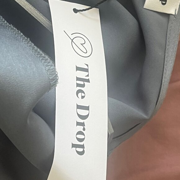 NWT THE DROP  Women's Estelle Deep V-Neck Front-Tie Mini Dress Size Large - Picture 8 of 9